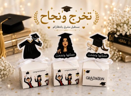 علب تخرج ونجاح كرتون